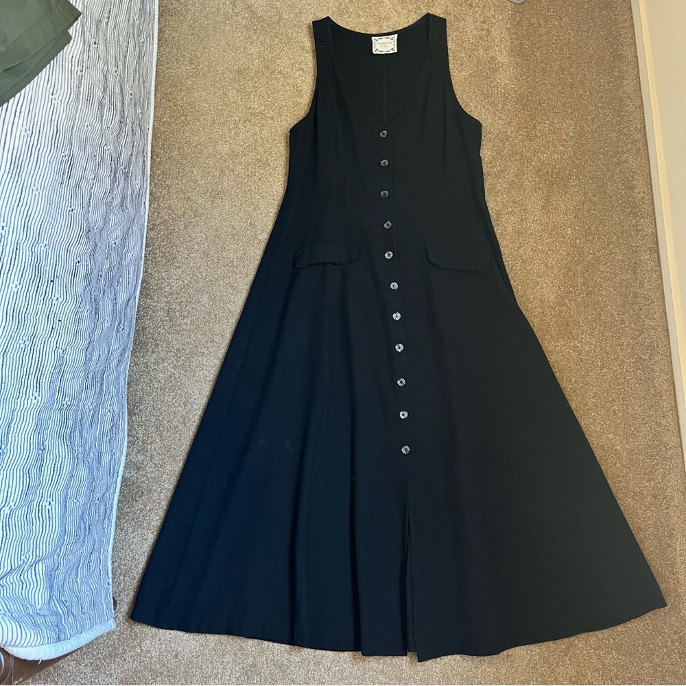 Vintage 90s black maxi dress